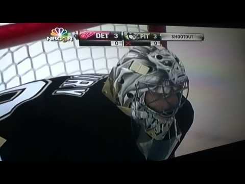 red wings vs penguins FULL SHOOTOUT 09/04/2014