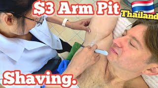 How to Stay Cool in the Summer: The Straight Razor Arm-pit Barber Shave! Going Back to my Roots. 🇹🇭