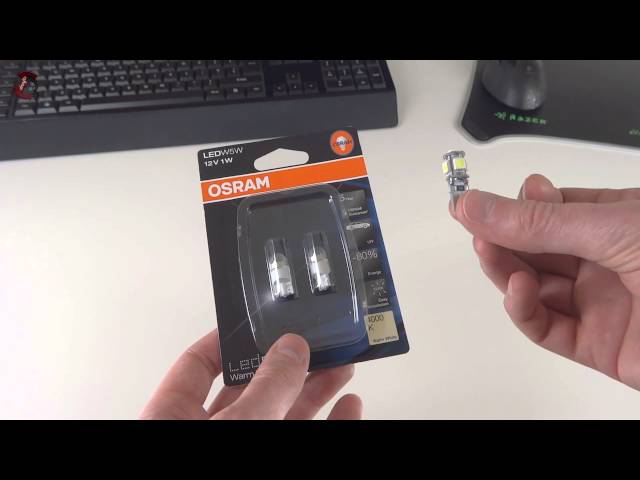 Vídeo relacionado con OSRAM NIGHT BREAKER LED W5W, luz de estacionamiento/luz de posición/luz interior universal con homologación de calle, para todos los modelos de vehículos, 12V