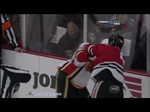 Steve Staios vs Jake Dowell Dec 5, 2010