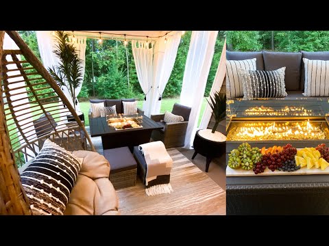 DIY PATIO MAKEOVER | Satisfying Clean and Decorate Patio Makeover | Outdoor Decorating Ideas Video
