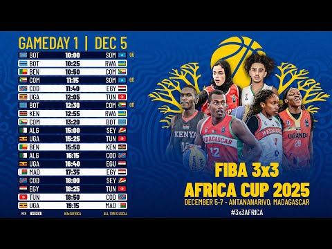 RE-LIVE | FIBA 3x3 Africa Cup 2025 | Day 1 - Session 1 | 3x3 Basketball