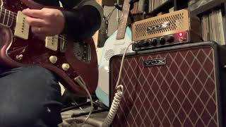 Video thumbnail for Vox Lil Night Train NT2H Gold Tube Amp + V110NT Speaker Cabinet w Fender Jazzmaster by johnnyangel69