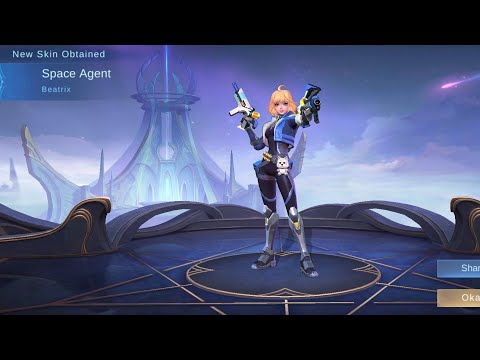 Beatrix New Starlight Skin Is Here|| MLBB Beatrix Space Agent.