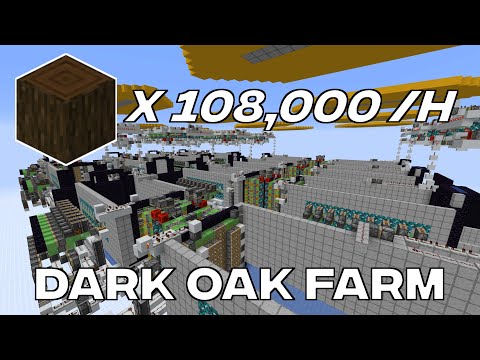 [420k] Crazy Dark Oak Tree Farm (108,000 logs per hour)