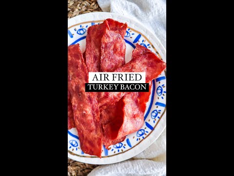 Air Fried Turkey Bacon (easy + no mess)