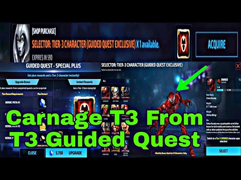 Carnage T3 From T3 Guided Quest | T3 Guided Quest All Rewards Full Explain - Marvel Future Fight