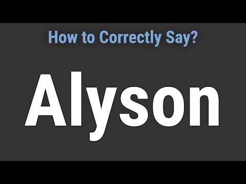 How to Pronounce Name Alyson (Correctly!)