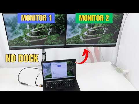 Laptop and Two Monitors no Dock Required - EASY STEP-by-STEP