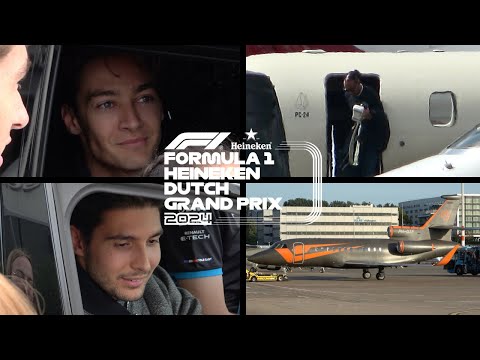 Formula 1 Drivers Arriving in Private Jets For The 2024 Dutch Grand Prix at Amsterdam Schiphol (4K)