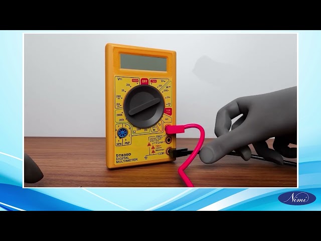 Measure current flow using multimeter/ammeter