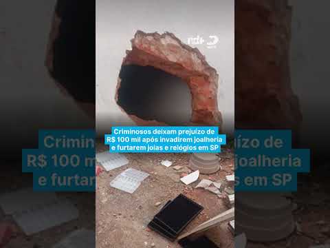 Criminosos deixam prejuízo de  R$ 100 mil após invadirem joalheria  e furtarem joias em SP