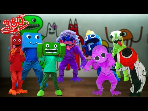 VR 360° NEW Rainbow Friends VS Garten of Banban In Real Life 🎶 FNF' (Roblox Rainbow Friends)
