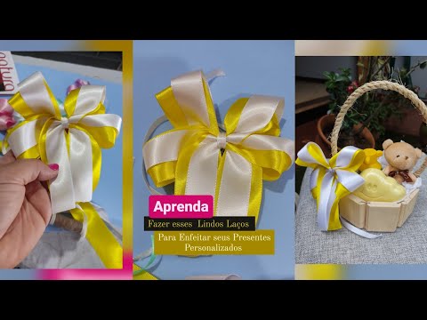 Laço de Cetim Duplo com duas Cores Encante seu Cliente