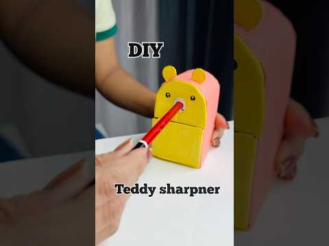 DIY teddy sharpner at home😱 #diy #sharpner #shorts #youtubeshorts @itspriyanjalisingh