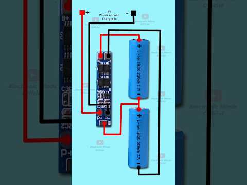 7.4V 2S BMS Connection | 2S BMS Wiring Diagram #electronic