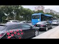 CONSTANTA Autobuzele BYD K9UB E09 și Isuzu Cityport 122 Părăsesc Stația City Park 100C 100M