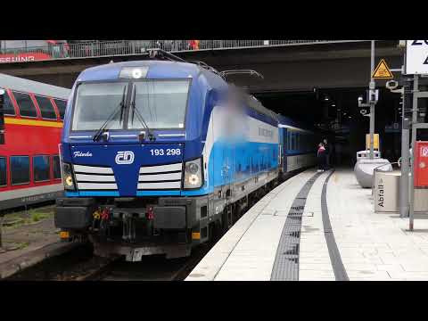 4K | ČD 193 298 + rijtuigen vertrekken van Hamburg Hbf als EC179 naar Praha Hl.n!