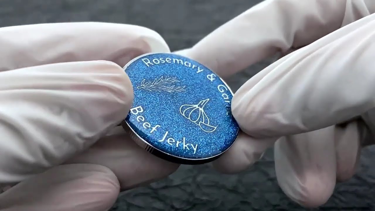 2509 - Brillantini blu bifacciali con gocce adesive placcatura argento