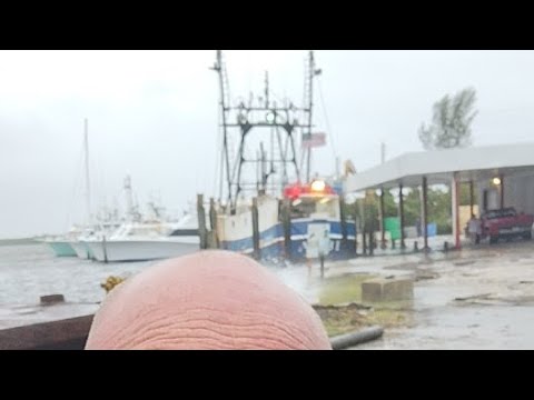 Hurricane Nicole Begins To Lap Fort Pierce, Florida.