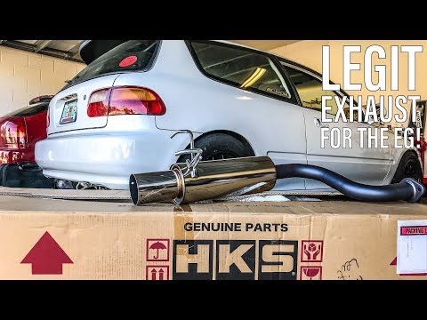 HKS Hi Power exhaust UNBOXING! | CIVIC EG