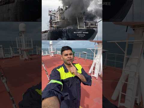 India जा रहे Ship पर Missile Attack 🥺Strait of Hormuz Me Ship Accident  #sea #warzone #breakingnews