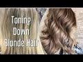 Toning Down Blonde Hair | MUSHROOM BROWN Tone