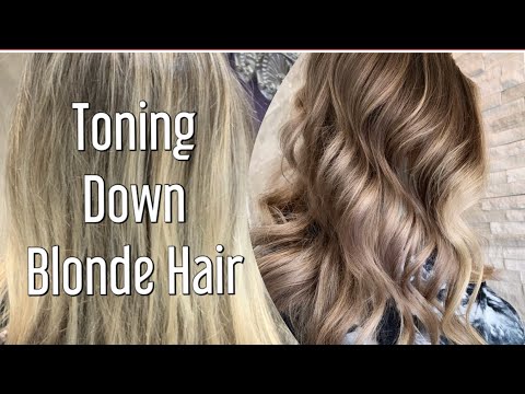 Toning Down Blonde Hair | MUSHROOM BROWN Tone