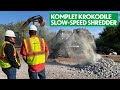 Komplet Krokodile Shredder Recycling Concrete Railroad Ties Removing Metal From End-Product Material