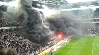1 FC Köln gegen Bayern München Pyro, Rauchbomben