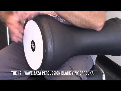 The 17'' Wave Zaza Percussion Black Viny Darbuka  - Played  by  Frank Lazzaro