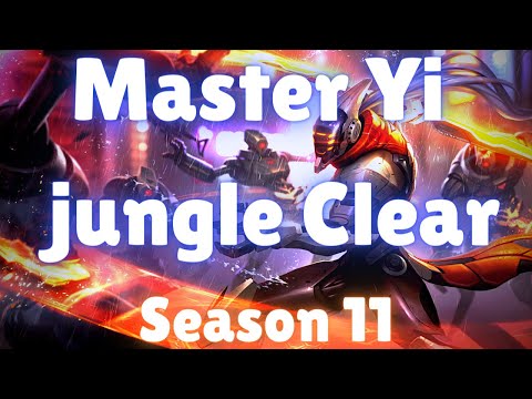 MasterYi jungle Clear | Season 11 | Master Yi jungle full clear (best route with runes) | Patch 11.5