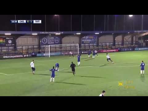 16 Year Old Footballer Dane Scarlett Scores Header Past Petr Cech Tottenham u23's