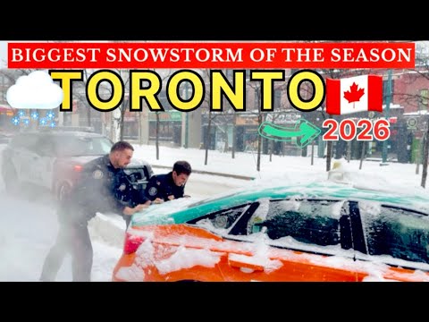 Toronto Hit by the Biggest Snowstorm of the Season ❄️🇨🇦 Winter 2026