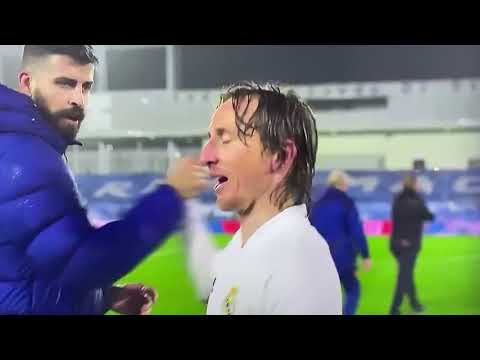Modric vs Pique Angry Interaction after the Clasico 20/21 Season