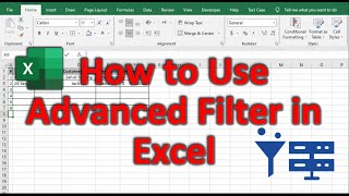 How to use Advanced Filter in Excel | Excel Tricks