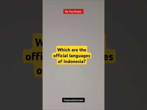 Which are the official languages of Indonesia? | #shorts #countries #language #gk #indonesia