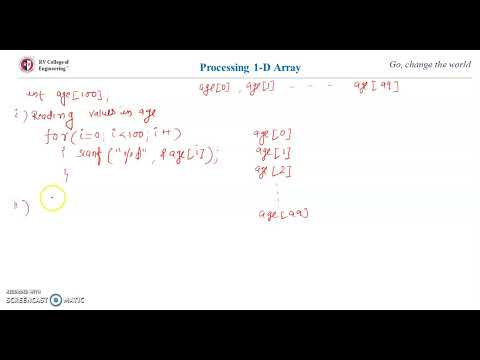 Processing 1 D Array