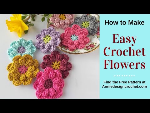 Wie man einfach Häkelblumen macht