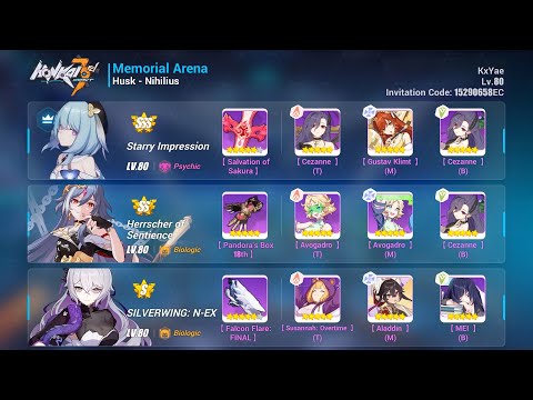 Honkai Impact 3 SEA | Memorial Arena Master | Husk Nihilius 31946 | SI HoS SW