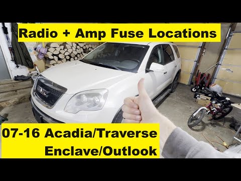 Radio and Amp Fuse Location GMC Acadia 07 08 09 10 11 12 13 14 15 16 2011 2012 2013 2014 2015 2016