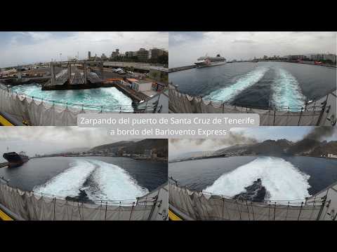 Zarpando del puerto de Santa Cruz de Tenerife a bordo del Barlovento Express
