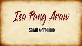 Isa Pang Araw lyrics -Sarah Geronimo (Credits to MM Playlist)