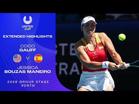 Coco Gauff v Jessica Bouzas Maneiro Extended Highlights | United Cup 2026 Group A