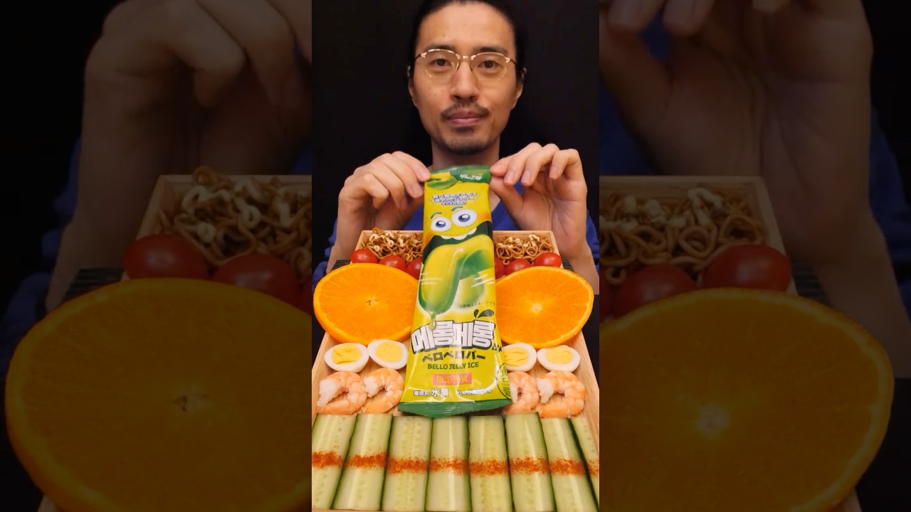 バズり中のベロベロバーアイスを食べる早送りモッパン【ASMR】【Mukbang】