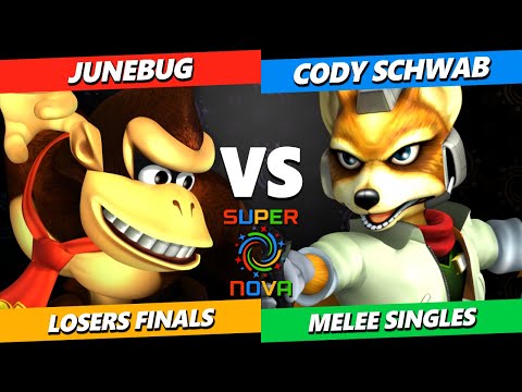 Supernova 2024 LOSERS FINALS - Junebug (Donkey Kong) Vs. Cody Schwab (Fox) Smash Melee Tournament