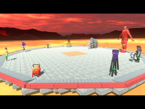 Monsters Battle Royale Over Hot Lava - Animal Revolt Battle Simulator