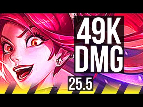 JINX & Thresh vs MISS FORTUNE & Blitzcrank (ADC) | 49k DMG | KR Diamond | 25.5