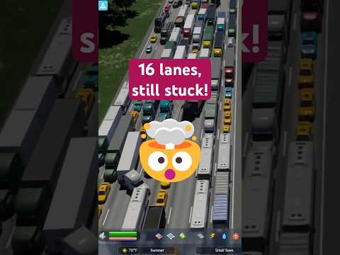 🤯16 Lanes, Still Stuck! 🚦 The Traffic Nightmare #citiesskylines2 #Gaming
