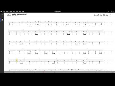 Sweet Home Chigago ( Eric Clapton ) ,Tablatura e base Senza Basso - Backing bass track - NO BASS
